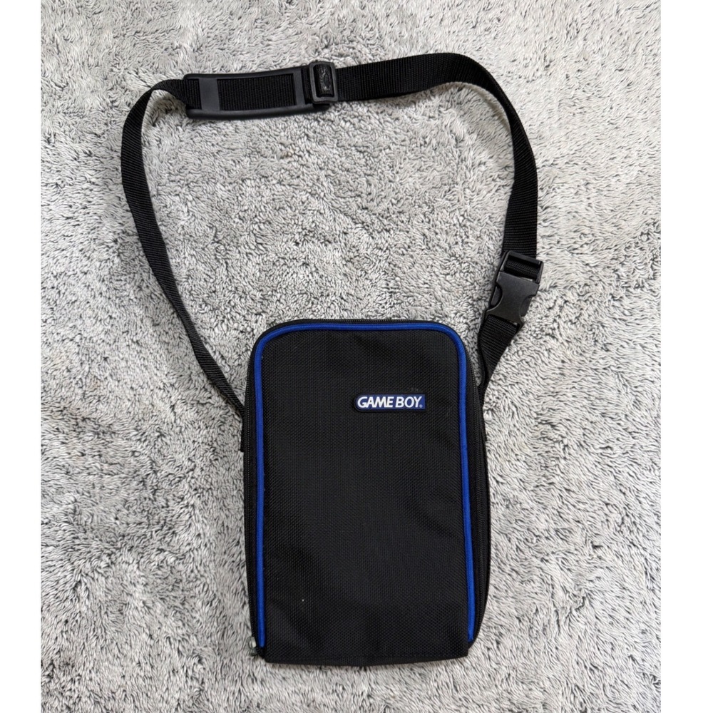 Nintendo Game Boy OEM Black Stuffalon Travel Carrying Case Crossbody Bag Vintage
